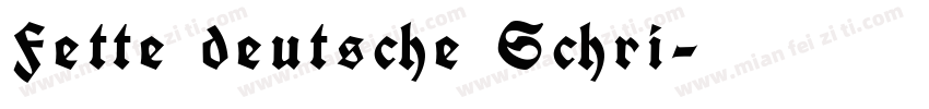 Fette deutsche Schri字体转换